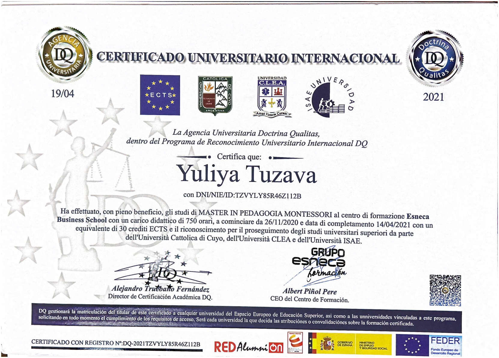 Certificazione pagina 3